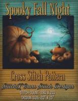 Spooky Fall Night Cross Stitch Pattern