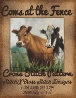 Cows at the Fence Cross Stitch Pattern
