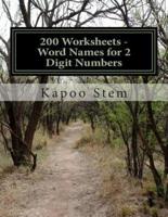 200 Worksheets - Word Names for 2 Digit Numbers