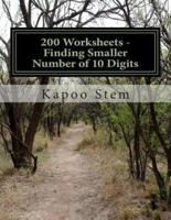 200 Worksheets - Finding Smaller Number of 10 Digits