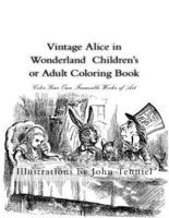 Vintage Alice in Wonderland Children's or Adult Coloring Book