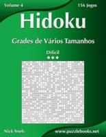 Hidoku Grades de Vários Tamanhos - Difícil - Volume 4 - 156 Jogos