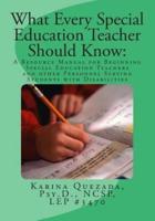 What Every Special Education Teacher Should Know