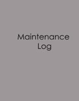 Maintenance Log - Gray Cover