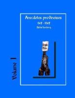 Anecdotes Provinoises, Volume 1