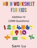 Math Worksheet for Kids