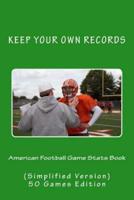 American Football Game Stats Book