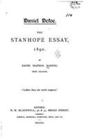 Daniel Defoe, The Stanhope Essay, 1890