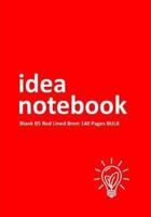 Idea Notebook Blank B5 Red Lined 8Mm 140 Pages Bulb