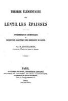 Théorie Élémentaire Des Lentilles Épaisses, Interprétation Géométrique Et Expostion Analytique
