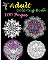 Adult Coloring Book 100 Pages