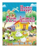 Coloring Book For Kids Happy Farm Animals Coloring Book