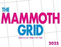 Mammoth Grid Sunday Start Square Wall Calendar 2025