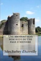 Une Histoire Sans Nom Suivi De Une Page D'histoire