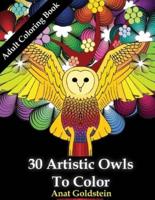 30 Artistic Owls To Color