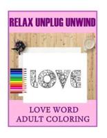 Love Word Adult Coloring