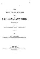 Das Wesen Und Die Aufgaben Der Nationalökonomie