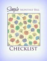 Simple Monthly Bill Checklist