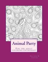 Animal Party for the Adult Coloring Enthusiast