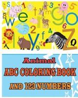 Animal ABC Coloring Book AND 123 Numbers