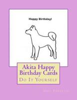 Akita Happy Birthday Cards