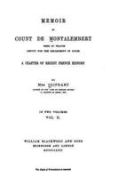Memoir of Count De Montalembert, a Chapter of Recent French History - Vol. II
