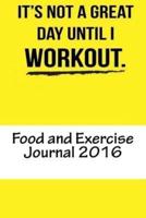 Food and Exercise Journal 2016