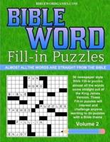 Bible Word Fill-in Puzzles Volume 2