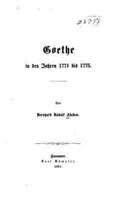 Goethe in Den Jahren 1771 Bis 1775