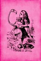 Alice in Wonderland Journal - Alice and The Flamingo (Pink)