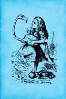 Alice in Wonderland Journal - Alice and The Flamingo (Bright Blue)