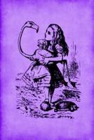 Alice in Wonderland Journal - Alice and The Flamingo (Purple)