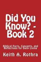 Did You Know - Book 2
