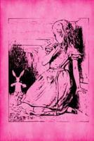 Alice in Wonderland Journal - Alice and The White Rabbit (Pink)
