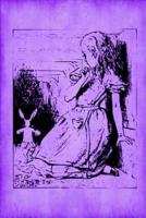 Alice in Wonderland Journal - Alice and The White Rabbit (Purple)