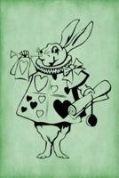 Alice in Wonderland Journal - White Rabbit With Trumpet (Green)