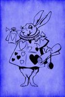 Alice in Wonderland Journal - White Rabbit With Trumpet (Blue)