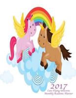 2017 Cute Flying Unicorns Monthly Academic Planner