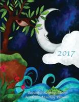 2017 Beautiful Sleeping Moon Academic Monthly Planner