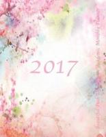 2017 Beautiful Pink Dreamscape Academic Monthly Planner