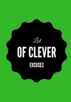 List Of Clever Excuses