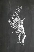 Alice in Wonderland Chalkboard Journal - White Rabbit