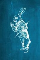 Alice in Wonderland Chalkboard Journal - White Rabbit (Aqua)