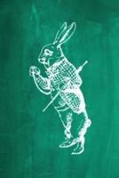 Alice in Wonderland Chalkboard Journal - White Rabbit (Green)