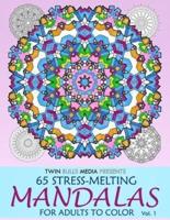 Stress-Melting Mandalas Adult Coloring Book - Volume 1
