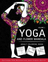 Yoga and Flower Mandala Adult Coloring Book