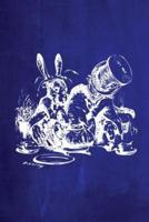Alice in Wonderland Chalkboard Journal - Mad Hatter's Tea Party (Blue)