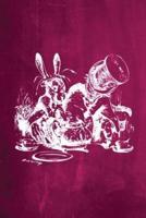 Alice in Wonderland Chalkboard Journal - Mad Hatter's Tea Party (Pink)