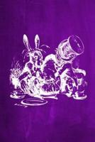 Alice in Wonderland Chalkboard Journal - Mad Hatter's Tea Party (Purple)