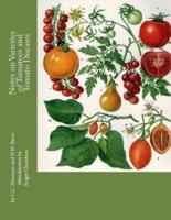 Notes on Varieties of Tomatoes and Tomato Diseases